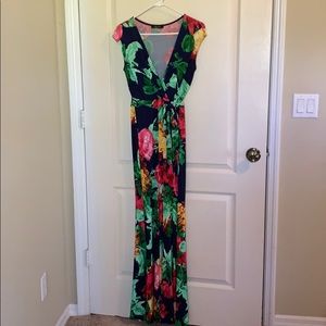 Long Lycra flower dress